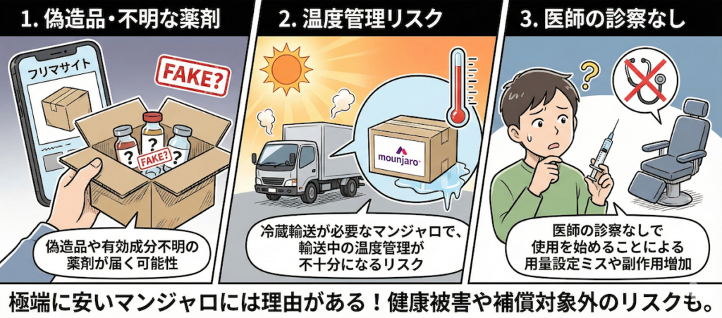 安いマンジャロの危険性